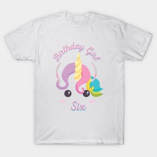 It's My 6th Magical Birthday Unicorn | Unicorn 6th Birthday Party Girls T-Shirt